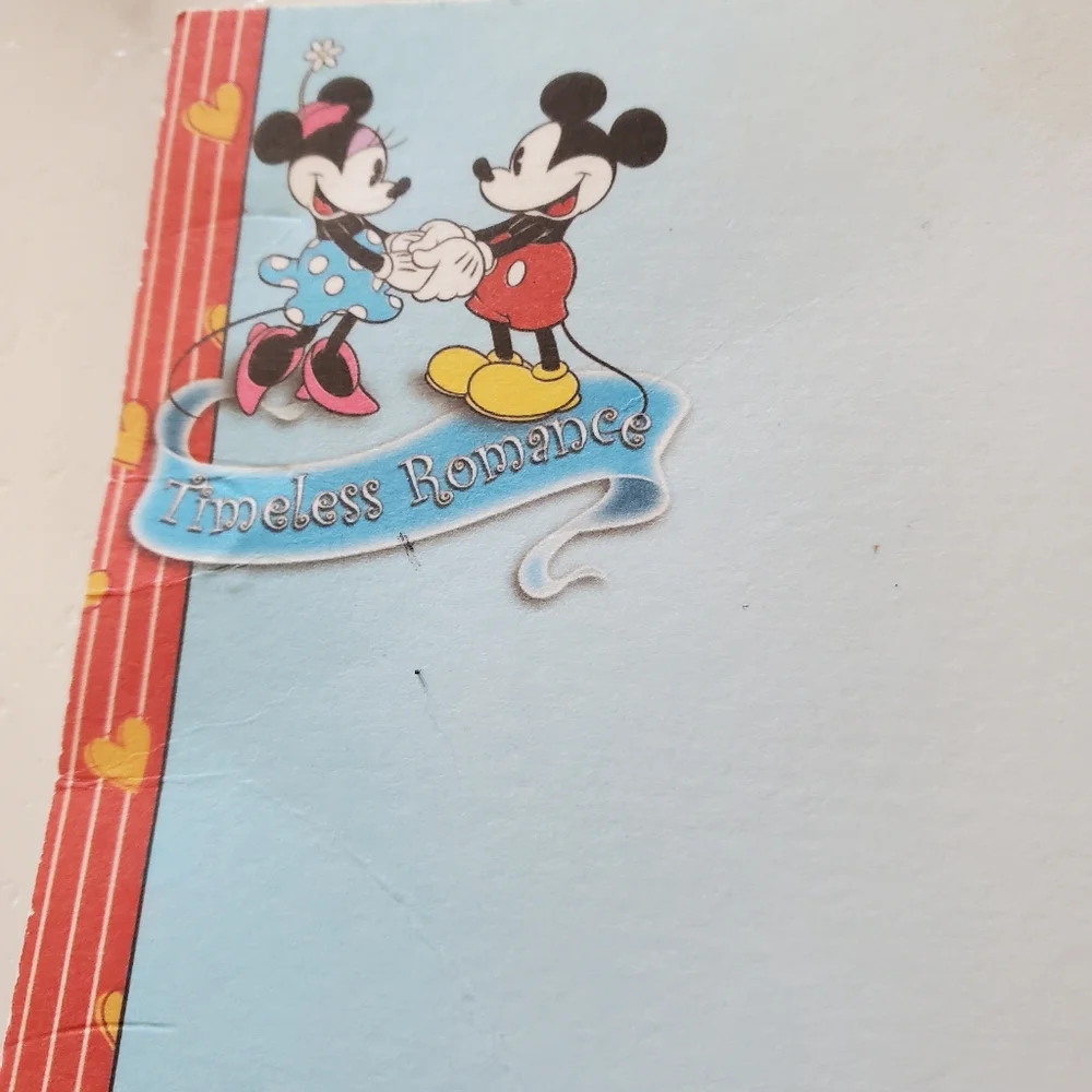 Mickey & Minnie Mouse Post Card Framed Timeless Romance 2006